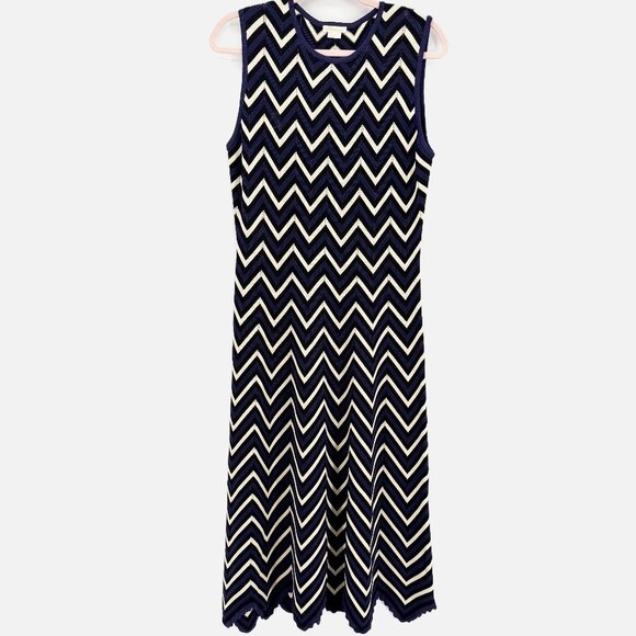 Shoshanna Leia Dress SHOPBOP in Navy/Ivory/Jet XL NWOT - Picture 2 of 9